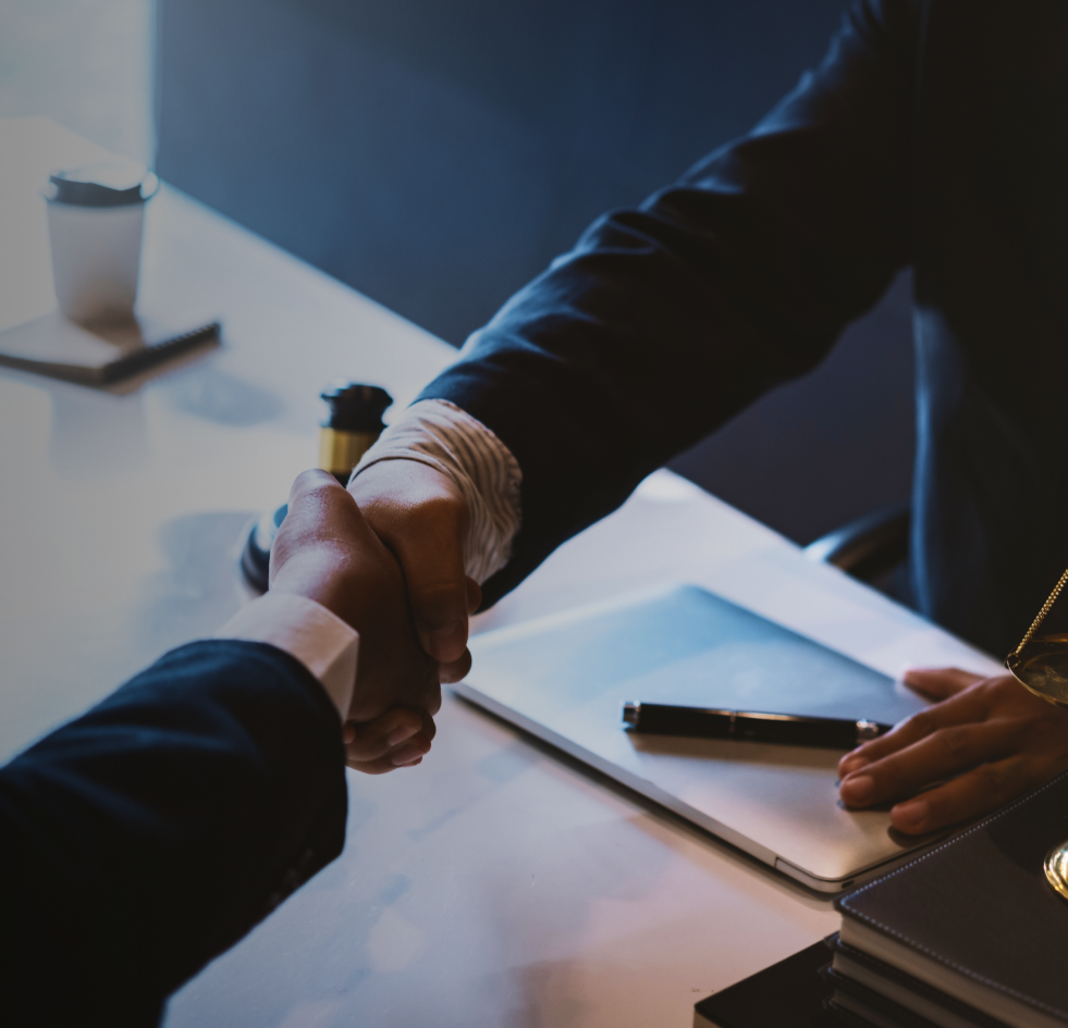 two people shaking hands