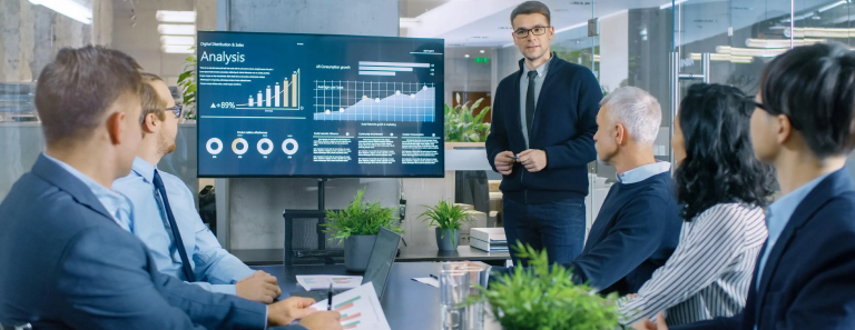 man giving a presentation to others